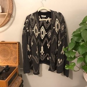 Aztec print cardigan